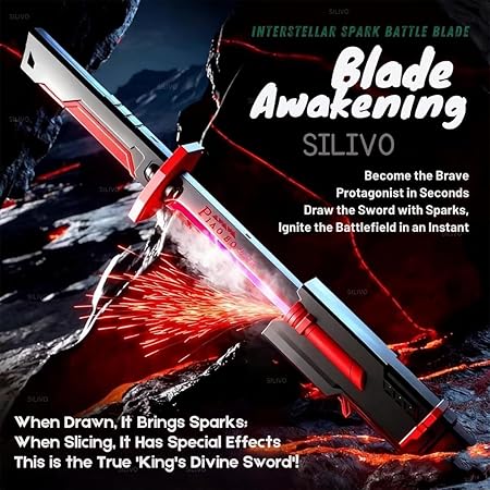 Rechargeable LED Sword with Smoke & Spark Effects