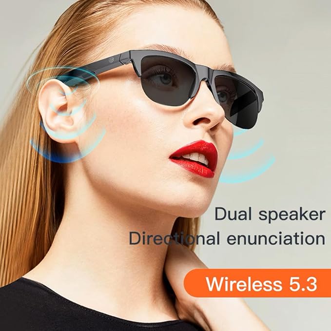 Unisex Bluetooth Rectangular Sunglasses