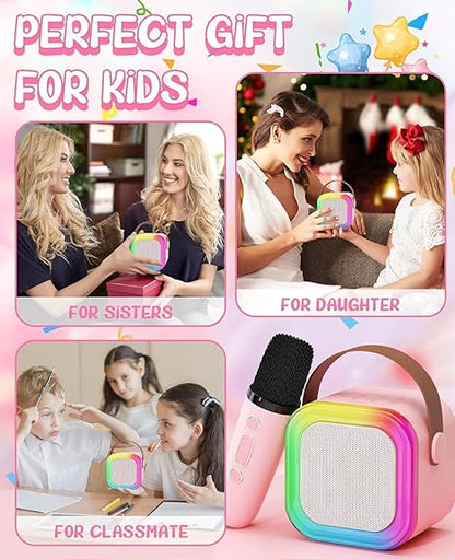 Rechargeable Bluetooth Karaoke Speaker with Wireless Microphone