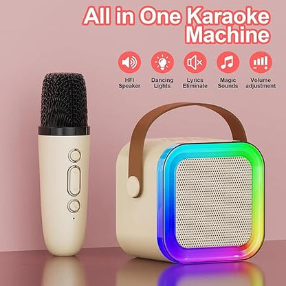 Rechargeable Bluetooth Karaoke Speaker with Wireless Microphone