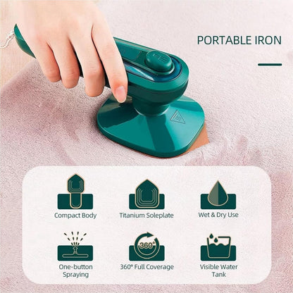 Mini Portable Handheld Steam Iron with Spray
