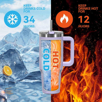 1200ml Insulated Tumbler with Steel Straw