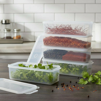 Airtight Plastic Food Storage Containers 1000 ml  - 6 Pack