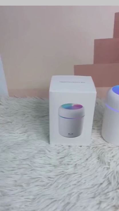 H2O Air Humidifier for Home & Office | Portable Mini Cool Mist Humidifier with LED Night Light