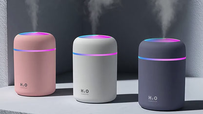 H2O Air Humidifier for Home & Office | Portable Mini Cool Mist Humidifier with LED Night Light